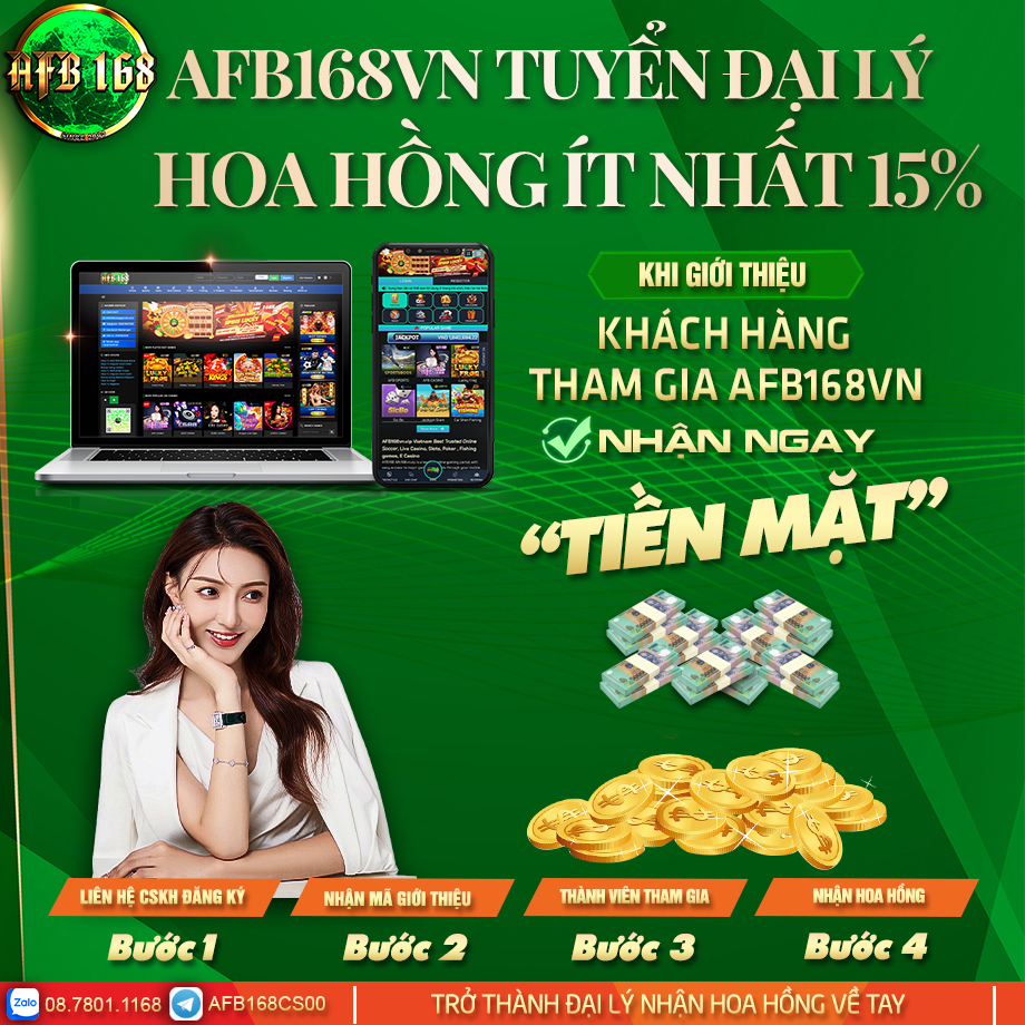 AFB168 HỢP TÁC ĐẠI LÝ CHIẾC KHẤU HOA HỒNG SIÊU KHỦNG ÍT NHẤT 15%